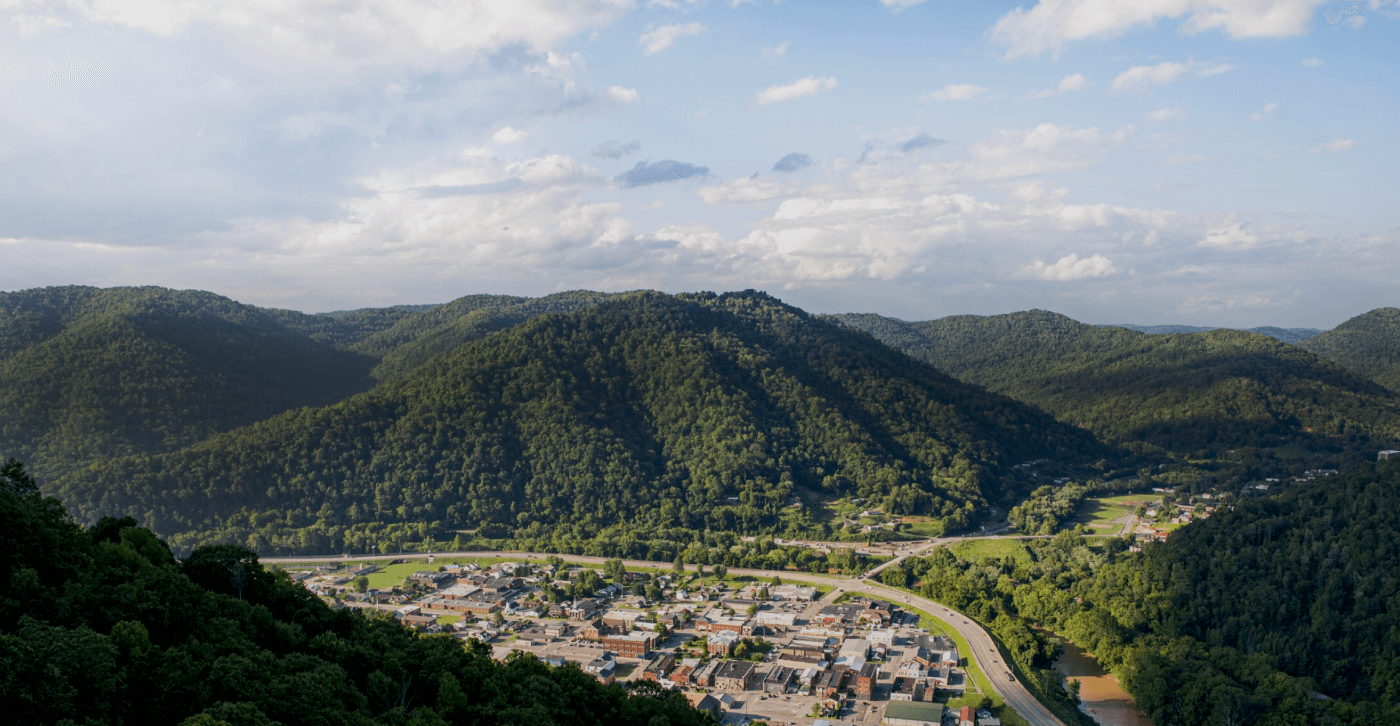 The rolling hills and mountains of EKCEP 's primary service area